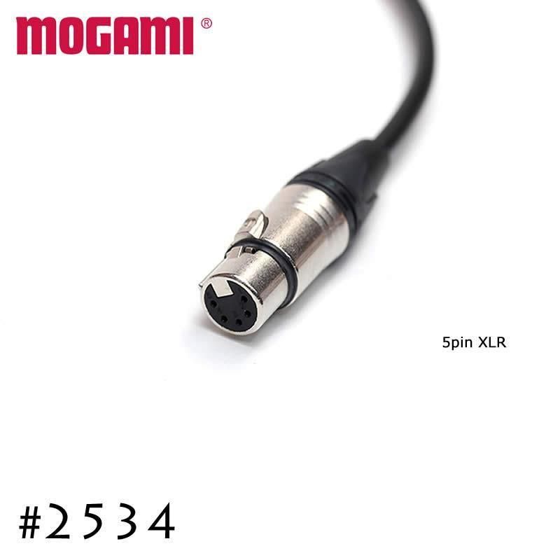 MOGAMI 2534 XLR 5ピン → 3ピン×2 Yケーブル パラ分岐 ステレオマイク用