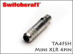 SWITCHCRAFT / TA4FSH 4ピン ミニXLRプラグ