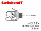 SWITCHCRAFT スイッチクラフト 0.210インチ ステレオジャック #C12BX MIL-type ミリタリースペック