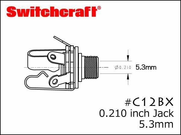 SWITCHCRAFT スイッチクラフト 0.210インチ ステレオジャック #C12BX MIL-type ミリタリースペック