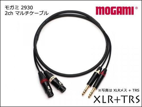 2CH マルチケーブル MOGAMI 2930 XLR+TRS ケーブル ペア モガミ