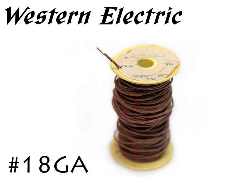 在庫限り!! Western Electric 18GA シングル 切り売り 1m～ ウェスタンエレクトリック