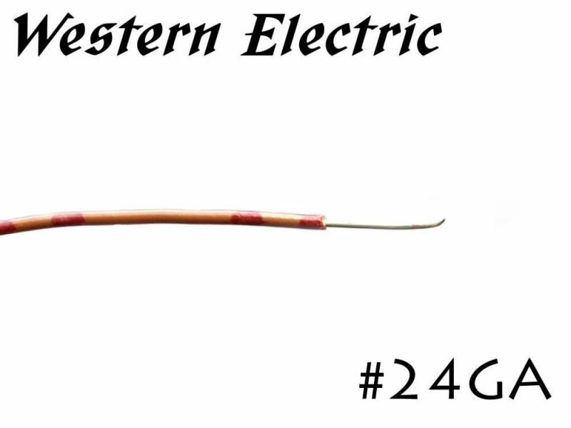 在庫限り!! Western Electric 24GA シングル 切り売り 1m～ ウェスタンエレクトリック