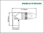 Neutrik・NC3MRX-B ノイトリック XLR L型プラグ オス