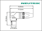 Neutrik・NC3FRX-B ノイトリック XLR L型プラグ メス
