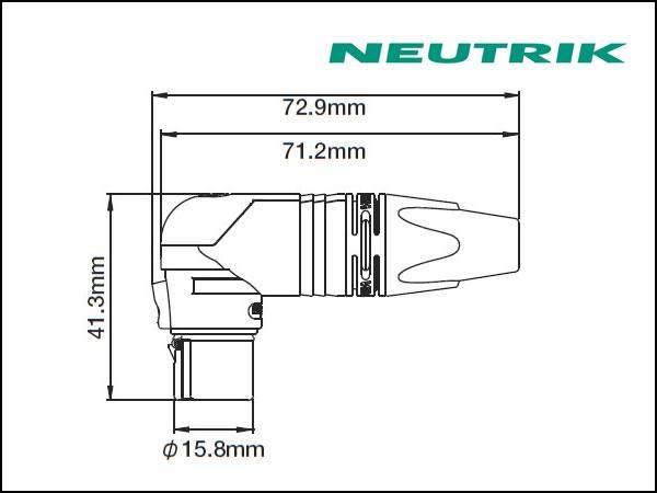 Neutrik・NC3FRX-B ノイトリック XLR L型プラグ メス