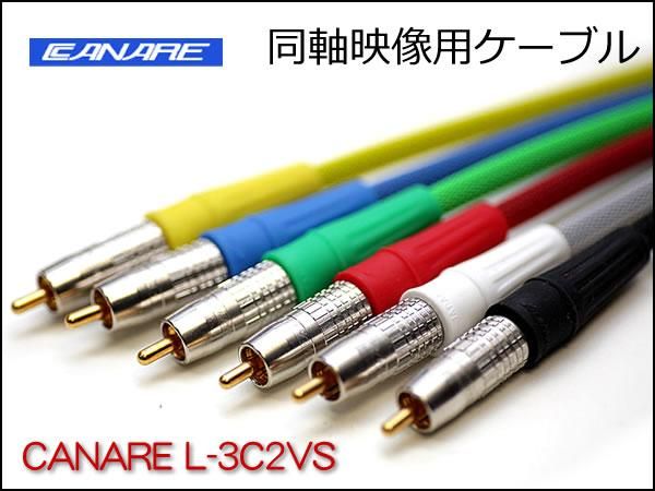 映像用同軸ケーブル CANARE L-3C2VS + RCAP-C3A メッシュチューブ