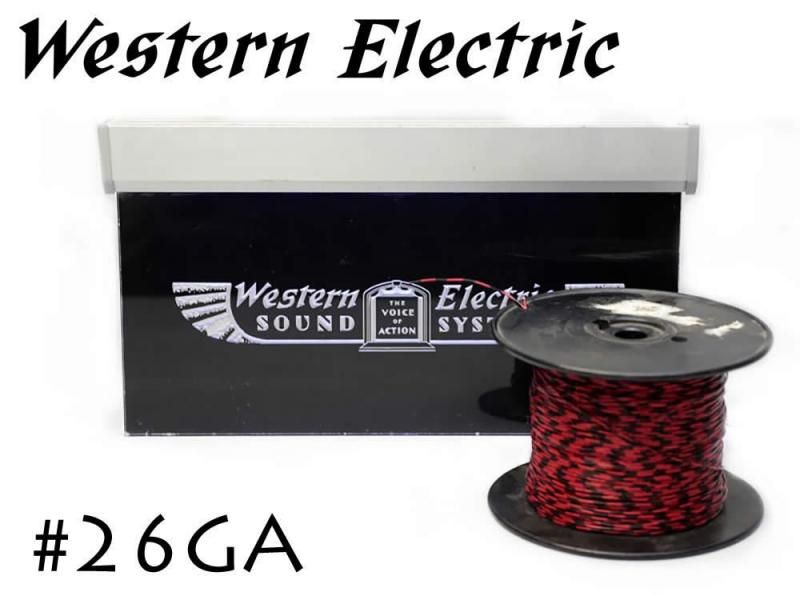 在庫限り!! Western Electric 26GA 赤/黒 シングル 切り売り 1m～