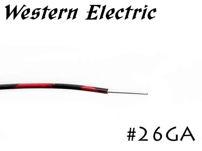 在庫限り!! Western Electric 26GA 赤/黒 シングル 切り売り 1m～