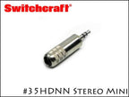 SWITCHCRAFT 35HDNN スイッチクラフト 3.5mm ステレオミニ プラグ