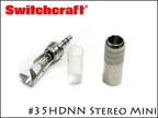 SWITCHCRAFT 35HDNN スイッチクラフト 3.5mm ステレオミニ プラグ